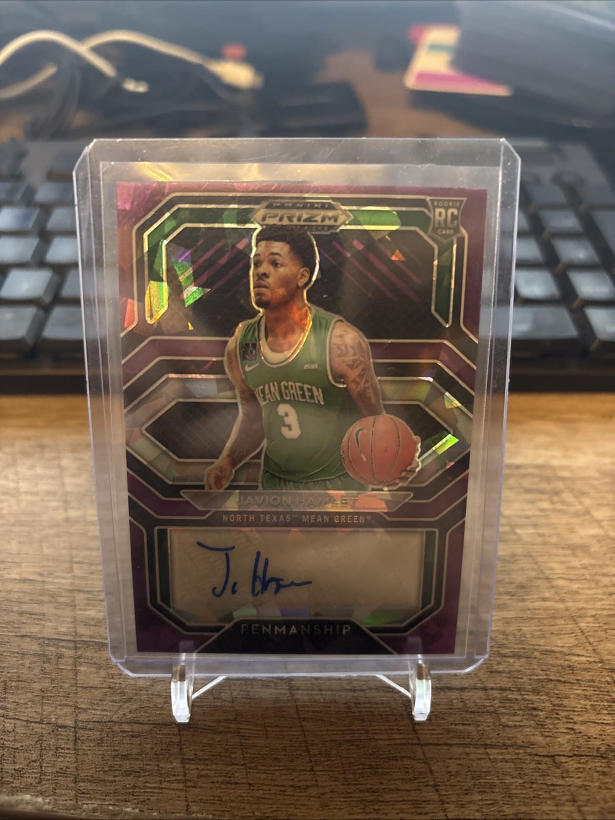 JAVION HAMLET RC /99 AUTO PURPLE ICE PRIZM DRAFT PANINI BASKETBALL 2021, photo