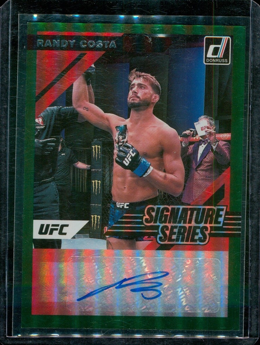 2022 Donruss UFC Signature Series Autographs Green Flood #SSRCS Randy Costa Auto, photo