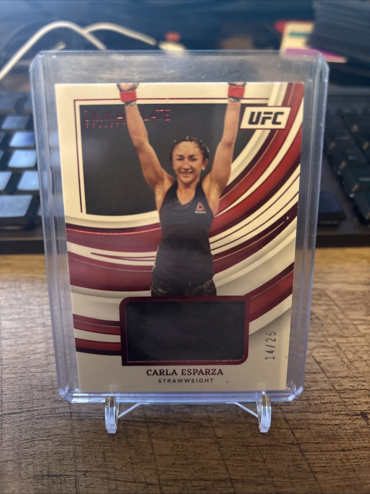 Carla Esparza 2022 Immaculate Fighter Worn Patch Red /25 #FN-CES, photo