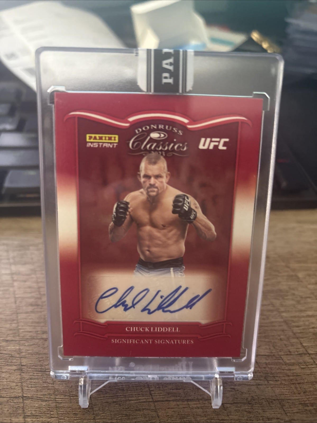 2023 Panini Instant UFC Donruss Classics Chuck Liddell Auto Red /25, photo