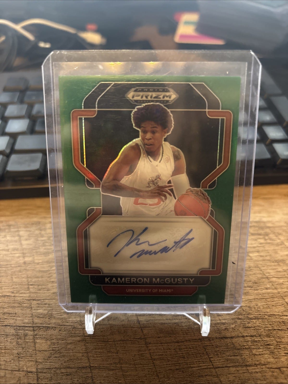 KAMERON MCGUSTY 2022 Panini Prizm Draft Auto Green Parallel #DP-KMC, photo