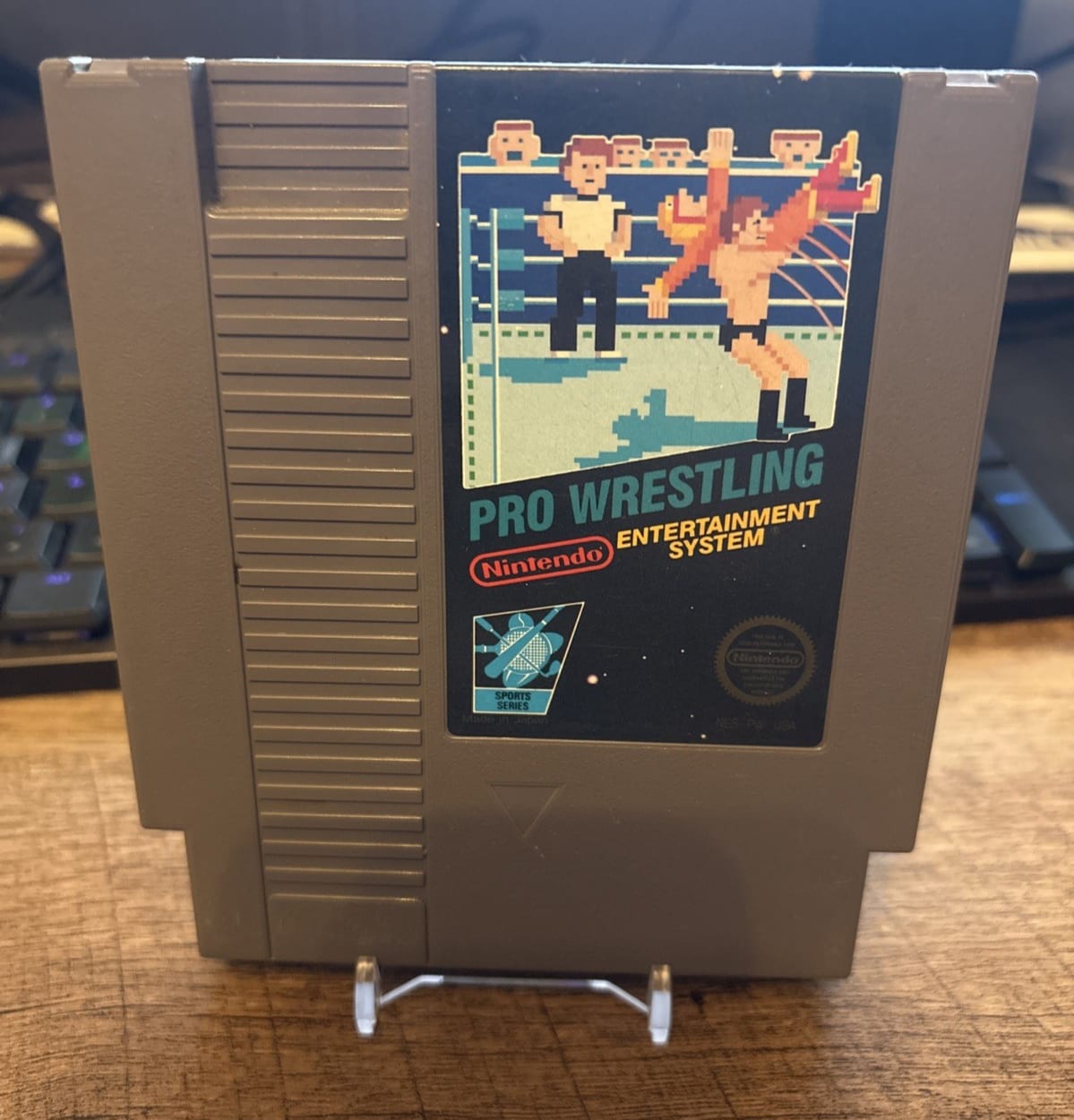 Vintage Nintendo NES Pro Wrestling Video Game, photo