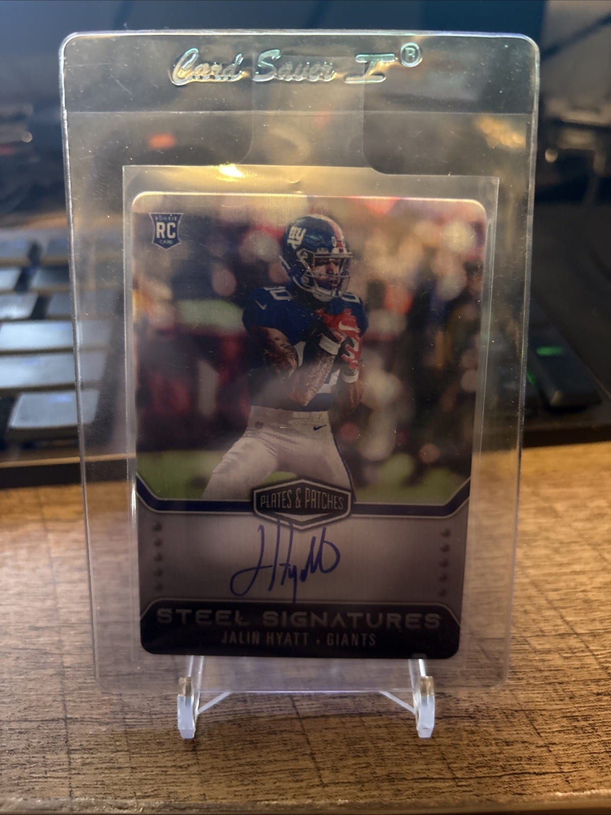 Jalin Hyatt 2023 Patches & Plates Steel Signatures Auto /300 RC Giants, photo