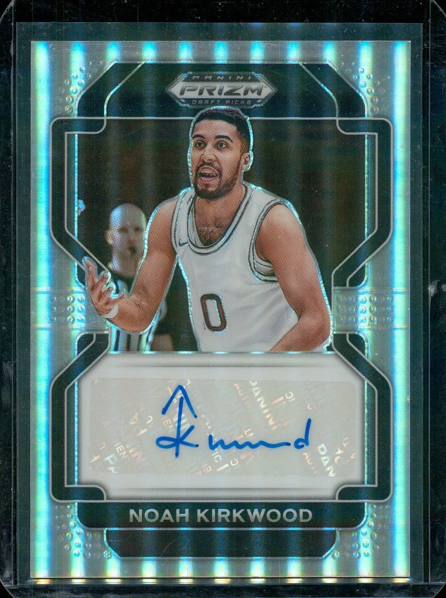 2022 Panini Draft Picks Silver Prizm Auto #DP-NKI Noah Kirkwood Autograph, photo