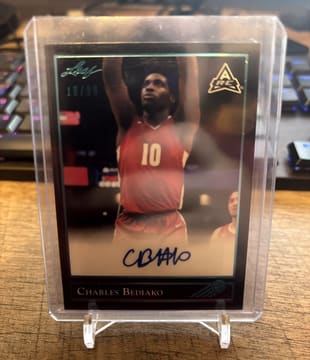 Charls Bediako 2021-22 Leaf Memories 1992 Platinum Auto /99 #BG-CB1 Card