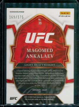 2023 Panini Select UFC - Magomed Ankalaev Red Parallel #39 /175, photo 2