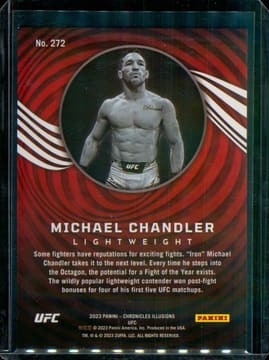 2023 Panini Chronicles UFC Michael Chandler Illusions Purple - #272 33/49, photo 2