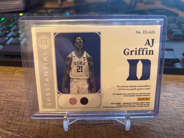 2022-23 Panini Encased Swatches AJ Griffin Basketball Card #ES-AJG, photo 2