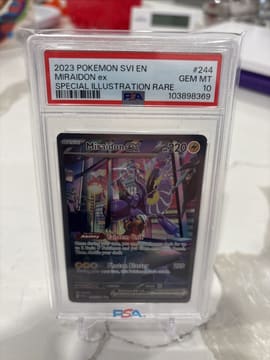 2023 POKEMON SVI EN-SCARLET & VIOLET #244 MIRAIDON EX PSA 10