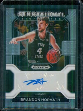 2022-23 Prizm Draft Picks Sensational Signatures Auto #SS-BHO Brandon Horvath