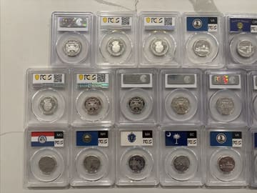 Lot of 20 PCGS Silver Quarters Graded PR69DCAM In PCGS Coin Holder Box, photo 6