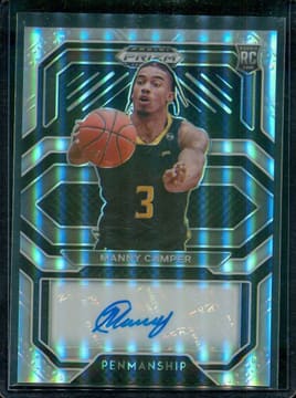 2021 Panini Prizm Draft Picks Rookie Auto Penmanship Silver Manny Camper CP-MCA