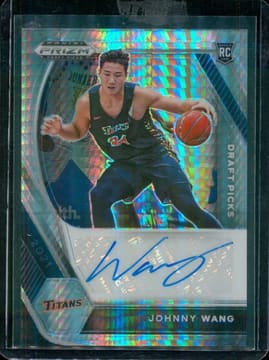 2021 Panini Prizm Draft Picks FOTL Hyper Prizm JOHNNY WANG Rookie Auto