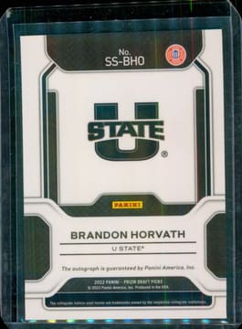 2022-23 Prizm Draft Picks Sensational Signatures Auto #SS-BHO Brandon Horvath, photo 2