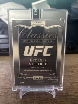 Georges St-Pierre 2023 Panini Instant UFC Donruss Classics Auto #7/25 Red, photo 2