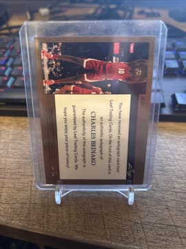 Charls Bediako 2021-22 Leaf Memories 1992 Platinum Auto /99 #BG-CB1 Card, photo 2