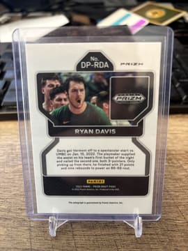 Ryan Davis 2022 Panini Prizm Draft Picks Hyper Prizms Auto SP RC, photo 2